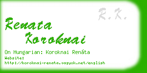 renata koroknai business card